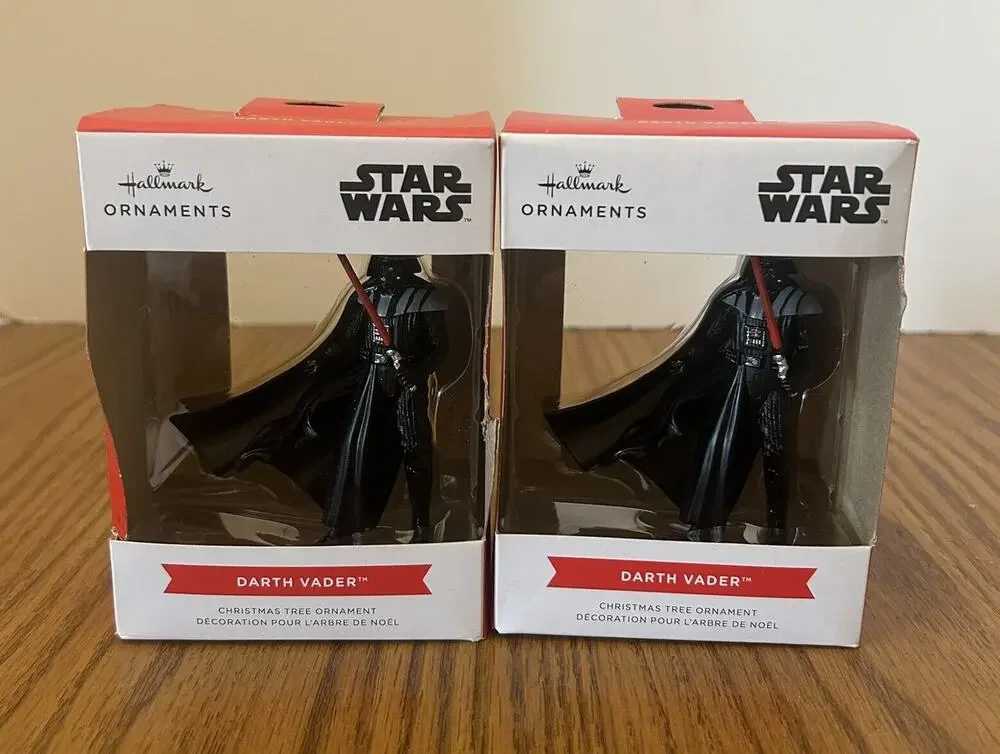 Hallmark Ornament Star Wars Darth Vader with Lightsaber 2021 (Lot of 2) NEW